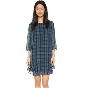 Madewell Larkin Plaid Silk Dress